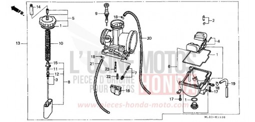 CARBURATEUR CR500RV de 1997